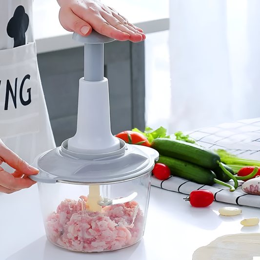 Manual Vegetable Chopper – 1500mL | 3 Stainless Steel Blades