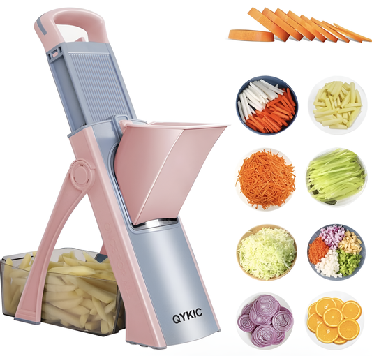 5-in-1 Vegetable Slicer & Peeler – Adjustable, Foldable & Multi-Purpose Kitchen Tool